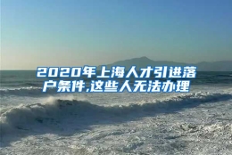 2020年上海人才引进落户条件,这些人无法办理