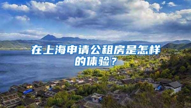 在上海申请公租房是怎样的体验？