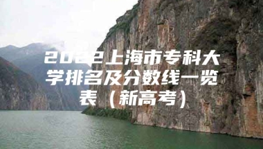 2022上海市专科大学排名及分数线一览表（新高考）