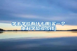 学士学位有什么用(买一个本科学位多少钱)