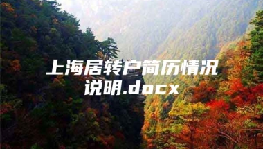 上海居转户简历情况说明.docx