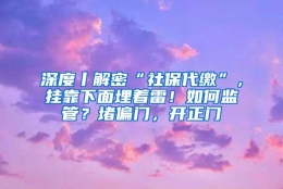 深度丨解密“社保代缴”，挂靠下面埋着雷！如何监管？堵偏门，开正门