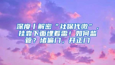 深度丨解密“社保代缴”，挂靠下面埋着雷！如何监管？堵偏门，开正门