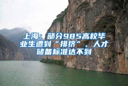 上海：部分985高校毕业生遭到“排挤”，人才储备标准达不到