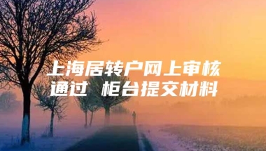 上海居转户网上审核通过 柜台提交材料