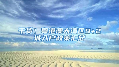 干货！粤港澳大湾区9+2城入户政策汇总