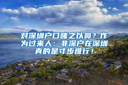 对深圳户口嗤之以鼻？作为过来人：非深户在深圳真的是寸步难行！