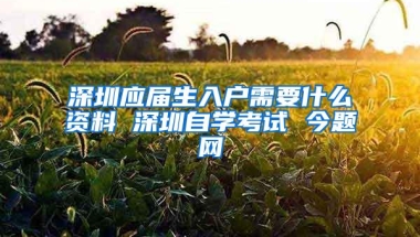 深圳应届生入户需要什么资料 深圳自学考试 今题网