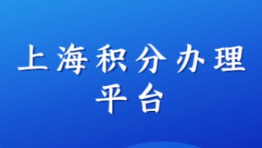 上海积分办理平台登录个人网上申报指南