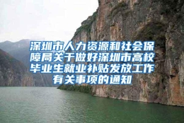 深圳市人力资源和社会保障局关于做好深圳市高校毕业生就业补贴发放工作有关事项的通知