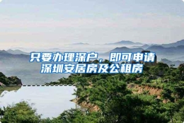 只要办理深户，即可申请深圳安居房及公租房