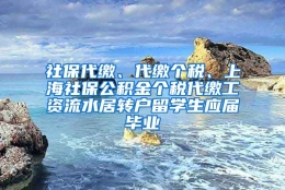 社保代缴、代缴个税、上海社保公积金个税代缴工资流水居转户留学生应届毕业