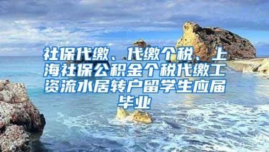 社保代缴、代缴个税、上海社保公积金个税代缴工资流水居转户留学生应届毕业