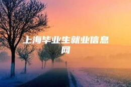 上海毕业生就业信息网