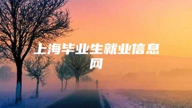 上海毕业生就业信息网