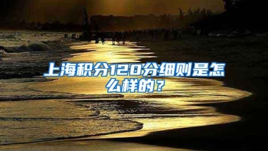 上海积分120分细则是怎么样的？