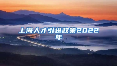 上海人才引进政策2022年