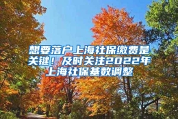 想要落户上海社保缴费是关键！及时关注2022年上海社保基数调整