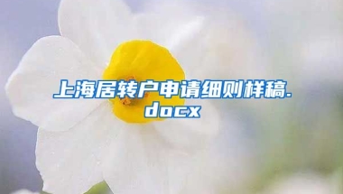 上海居转户申请细则样稿.docx