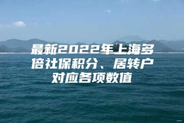 最新2022年上海多倍社保积分、居转户对应各项数值