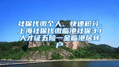 社保代缴个人、快速积分、上海社保代缴临港社保3.1人才证五险一金临港居转户