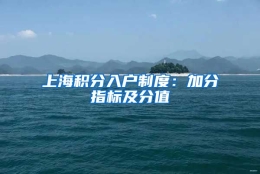 上海积分入户制度：加分指标及分值