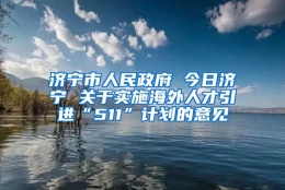 济宁市人民政府 今日济宁 关于实施海外人才引进“511”计划的意见