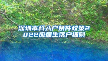 深圳本科入户条件政策2022应届生落户细则