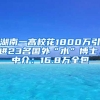 湖南一高校花1800万引进23名国外“水”博士，中介：16.8万全包