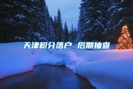 天津积分落户 后期抽查