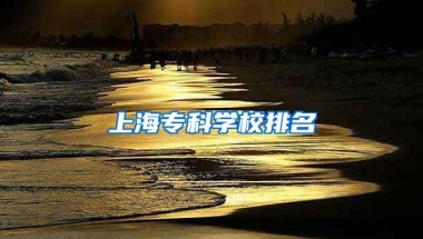 上海专科学校排名