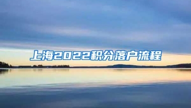 上海2022积分落户流程