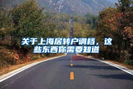 关于上海居转户调档，这些东西你需要知道