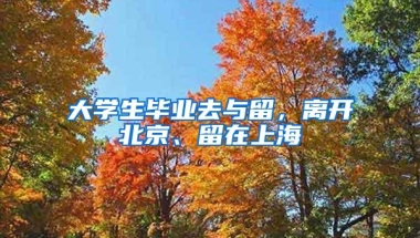 大学生毕业去与留，离开北京、留在上海