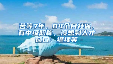 苦等7年，84个月社保，有中级职称，没想到人才窗口：继续等