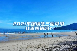 2021年深圳生三胎可用社保报销吗？