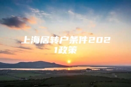 上海居转户条件2021政策