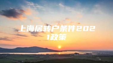 上海居转户条件2021政策