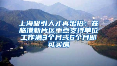 上海吸引人才再出招：在临港新片区重点支持单位工作满3个月或6个月即可买房