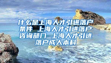 什么是上海人才引进落户条件 上海人才引进落户咨询部门 上海人才引进落户成人本科