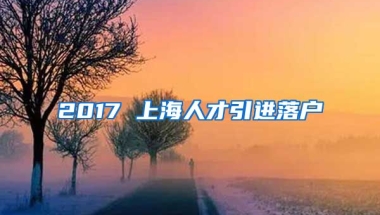 2017 上海人才引进落户