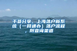 干货分享，上海落户新系统（一网通办）落户流程，附查询渠道