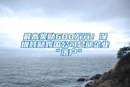 最高奖励600万元！深圳鼓励跨国公司总部企业“落户”