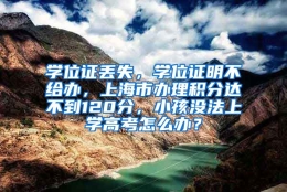 学位证丢失，学位证明不给办，上海市办理积分达不到120分，小孩没法上学高考怎么办？