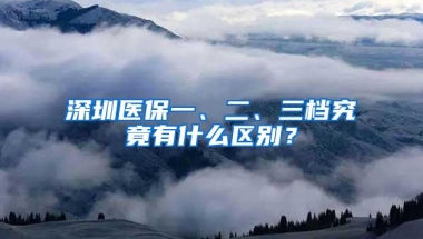 深圳医保一、二、三档究竟有什么区别？