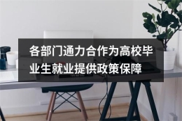 各部门通力合作为高校毕业生就业提供政策保障