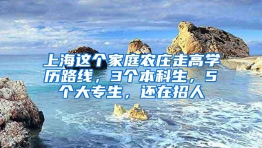 上海这个家庭农庄走高学历路线，3个本科生，5个大专生，还在招人