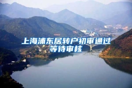 上海浦东居转户初审通过等待审核