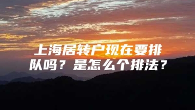 上海居转户现在要排队吗？是怎么个排法？