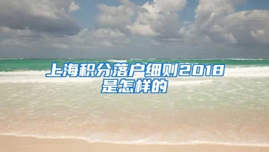 上海积分落户细则2018是怎样的